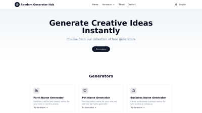 Random Generator Hub - AI tool for Lifestyle & Entertainment