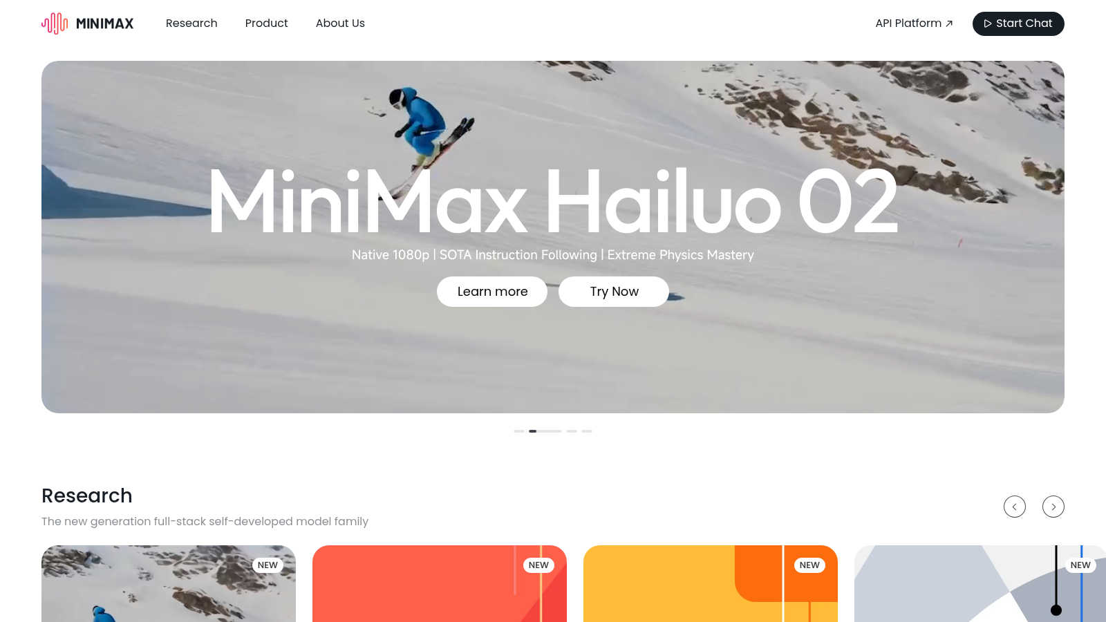 MiniMax AI application interface and features