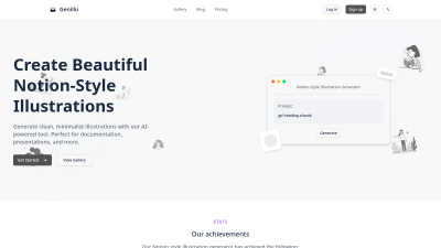 Notion Flat Style Illustration Generator - AI tool for Design Tools