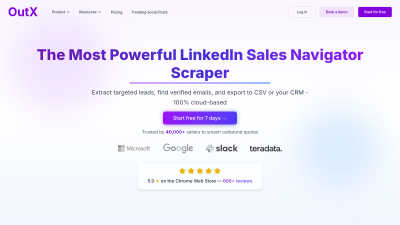 OutX.ai – LinkedIn Sales Navigator Scraper. - AI tool for AI Assistants