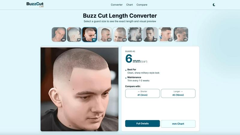 buzzcutlab application interface and features