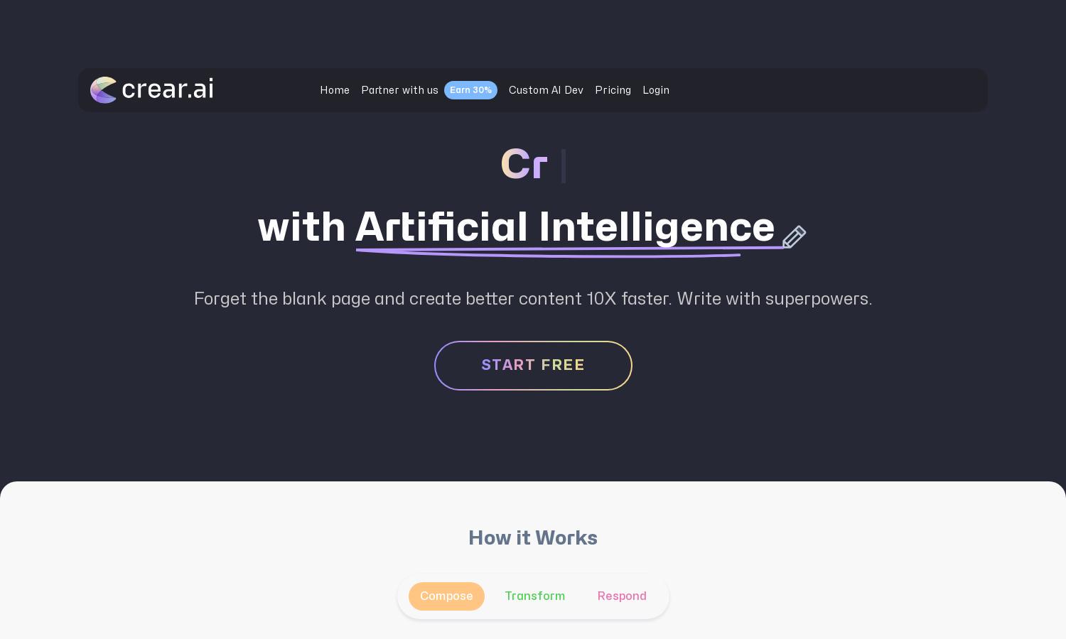 Crear ai Website