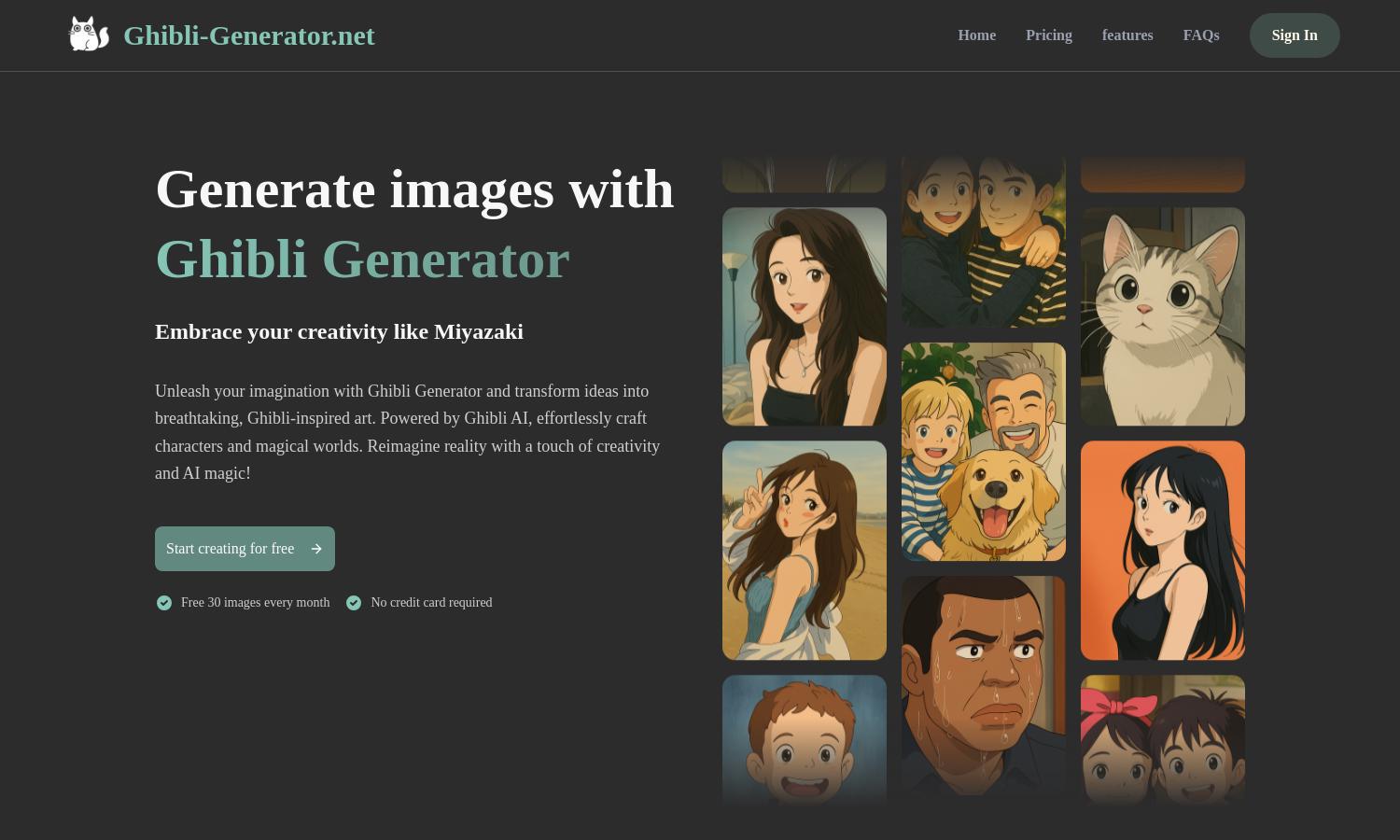Ghibli Generator Website