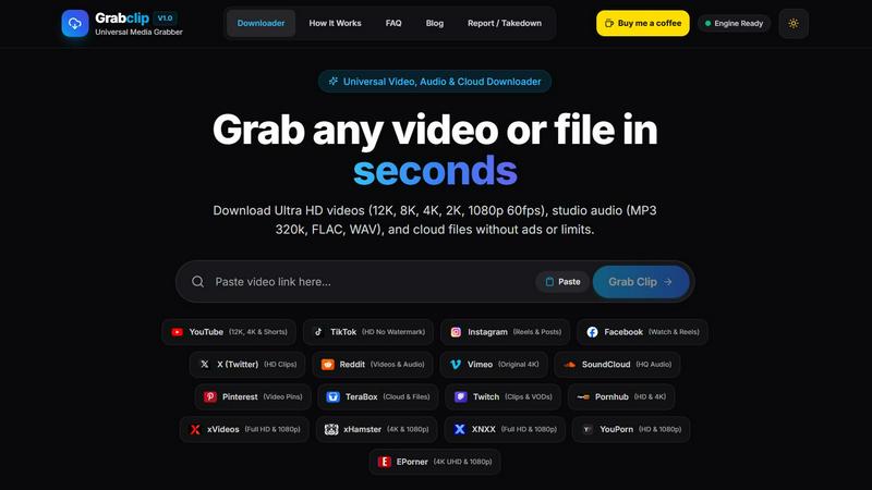 Grabclip application interface and features