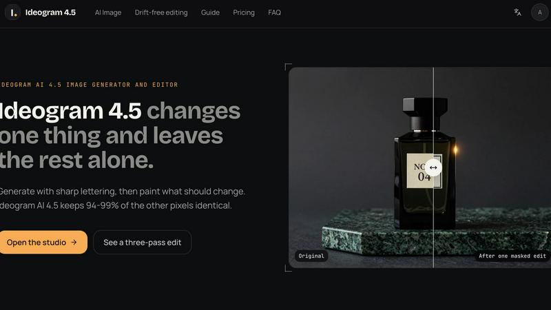 Ideogram AI 4.5 application interface and features