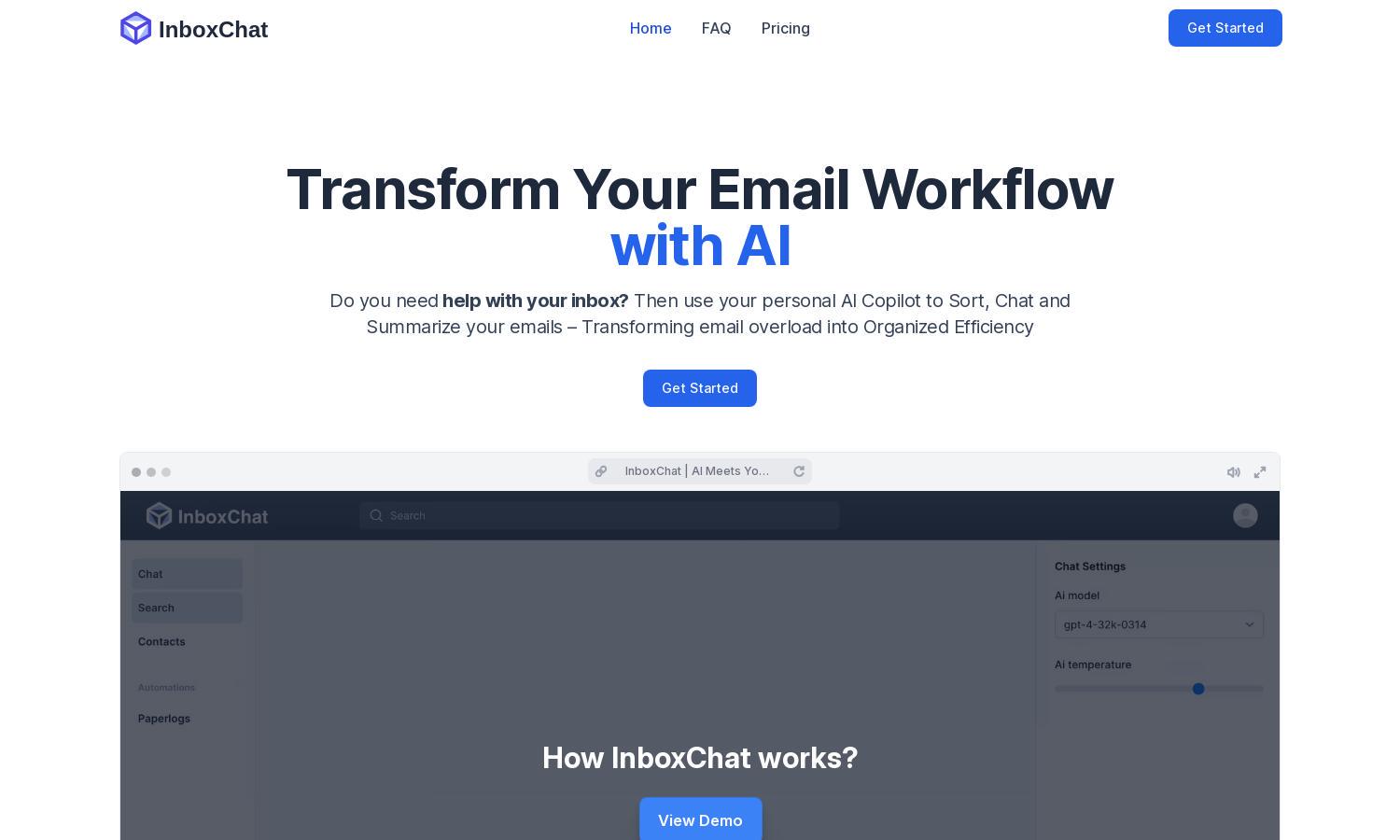 InboxChat Website