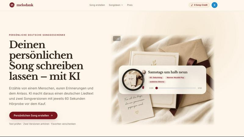 Melodank application interface and features