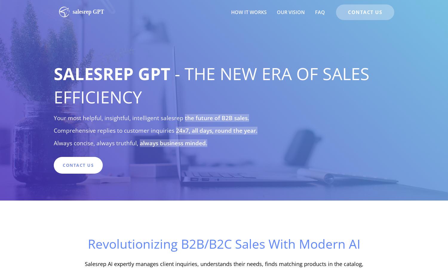 Salesrep GPT Website