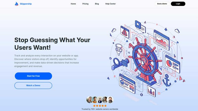 Skippership application interface and features