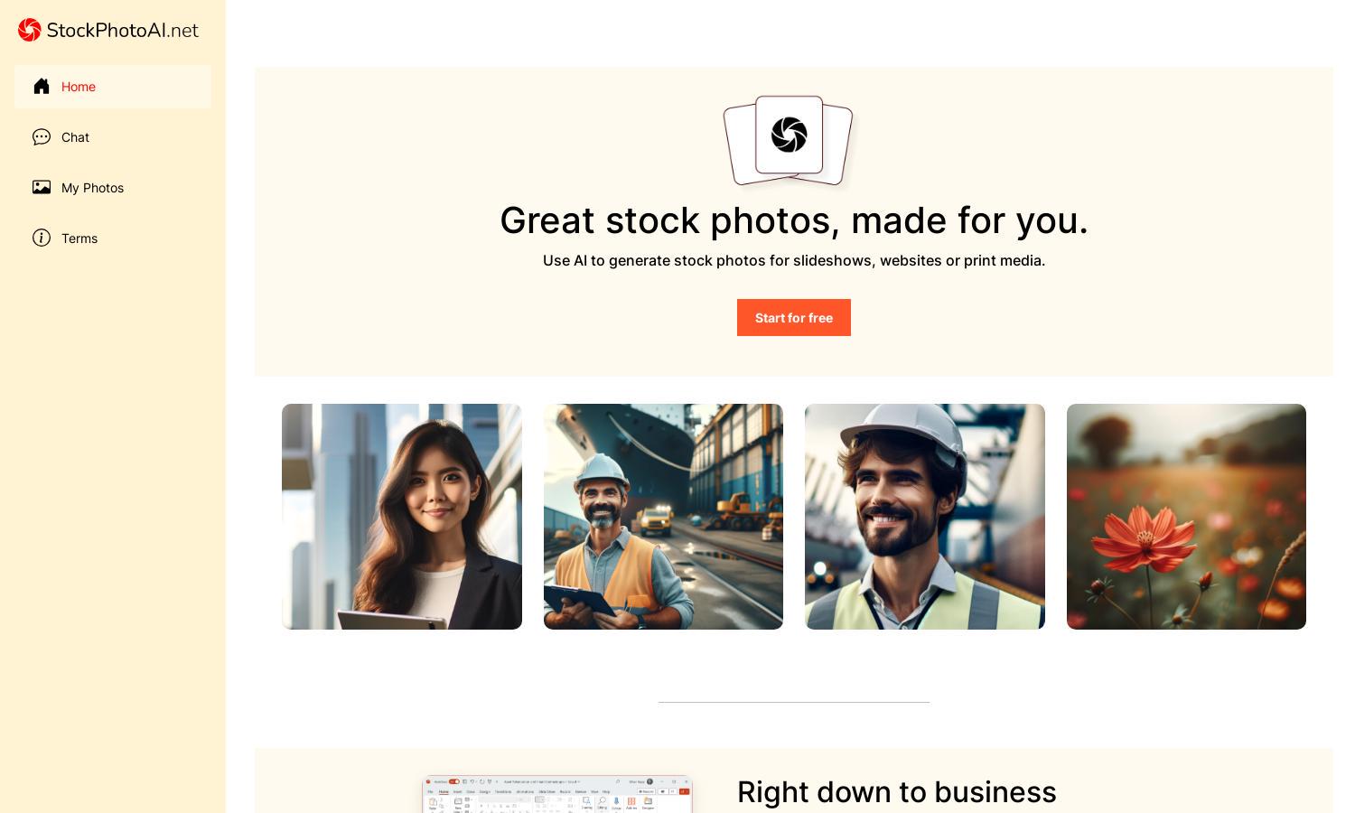 StockPhotoAI.net Website