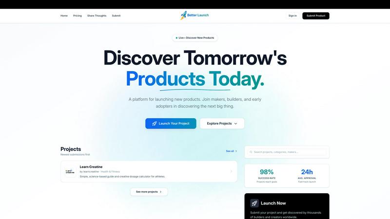 Better Launch application interface and features