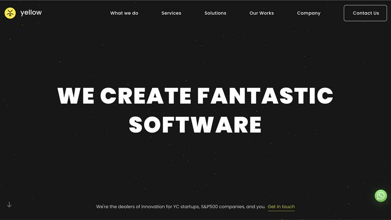 Yellow Systems application interface and features